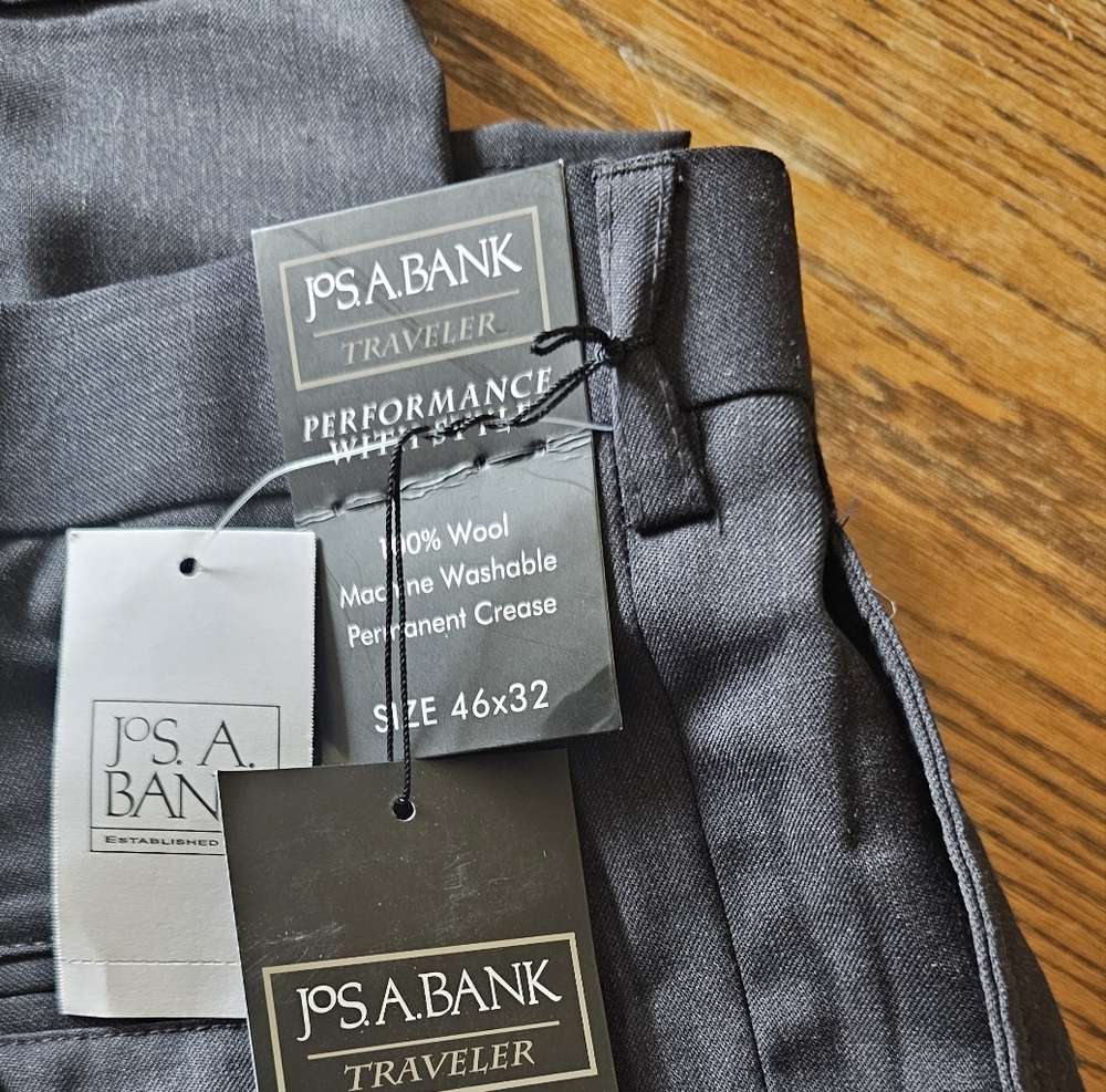 Jos. A. Bank Gray Wool Pants